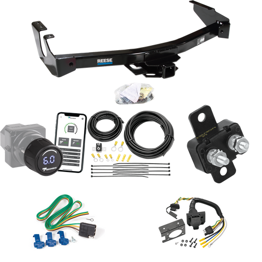 Fits 1994-1994 Dodge B350 Trailer Hitch Tow PKG w/ Tekonsha Prodigy iD Bluetooth Wireless Brake Control + 7-Way RV Wiring (Excludes: w/Factory Step Bumper Models) By Reese Towpower