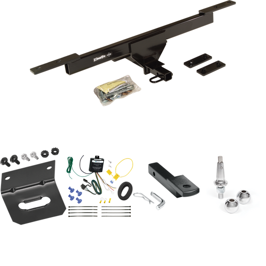 Fits 2016-2019 Volkswagen Passat Trailer Hitch Tow PKG w/ 4-Flat Wiring Harness + Draw-Bar + Interchangeable 1-7/8" & 2" Balls + Wiring Bracket (For SE & SEL Only Models) By Draw-Tite