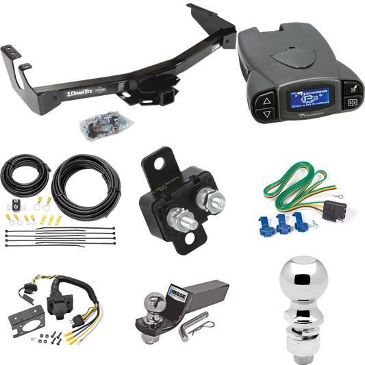 Fits 1994-1994 Dodge B350 Trailer Hitch Tow PKG w/ Tekonsha Prodigy P3 Brake Control + 7-Way RV Wiring + 2" & 2-5/16" Ball & Drop Mount (Excludes: w/Factory Step Bumper Models) By Draw-Tite