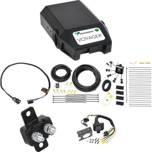 Fits 2019-2023 Audi Q5 7-Way RV Wiring w/ Zero Contact ZCI Module + Tekonsha Voyager Brake Control + Plug & Play BC Adapter By Tekonsha