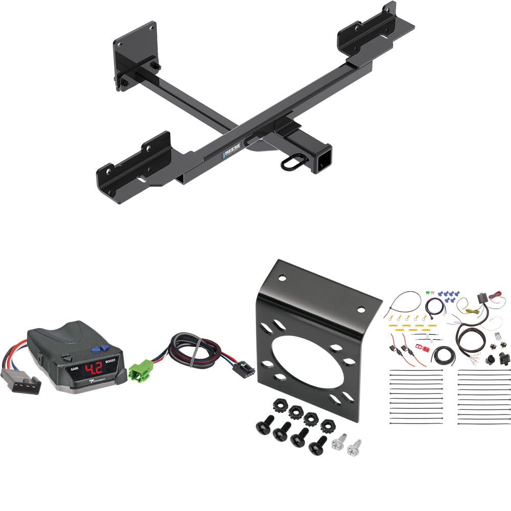 Fits 2012-2015 Mercedes-Benz ML350 Trailer Hitch Tow PKG w/ Tekonsha BRAKE-EVN Brake Control + Plug & Play BC Adapter + 7-Way RV Wiring (Excludes: w/Active Curve System Models) By Reese Towpower