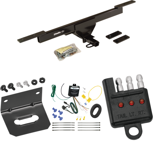 Fits 2016-2019 Volkswagen Passat Trailer Hitch Tow PKG w/ 4-Flat Wiring Harness + Bracket + Tester (For SE & SEL Only Models) By Draw-Tite