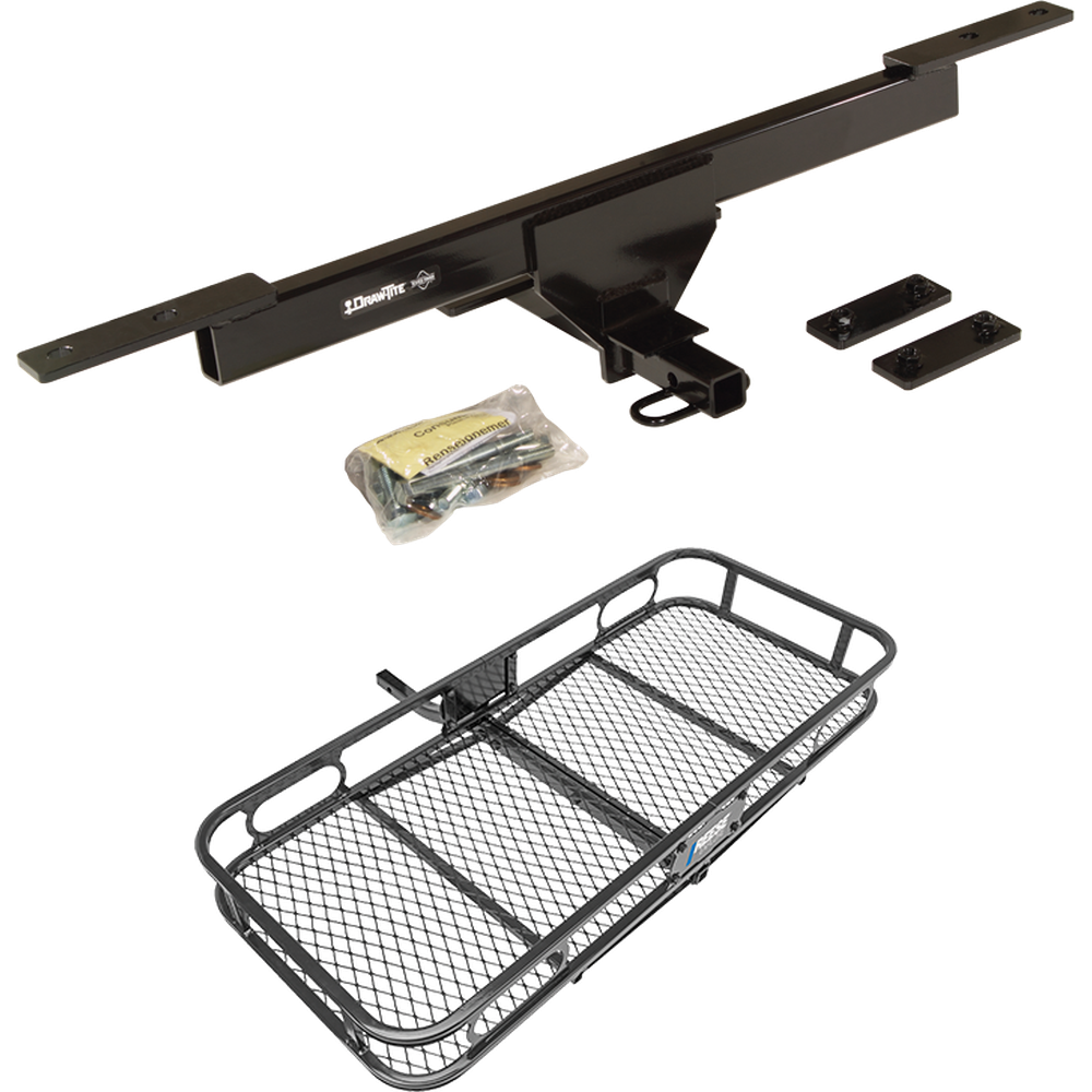 Fits 2012-2019 Volkswagen Passat Trailer Hitch Tow PKG w/ 48" x 20" Cargo Carrier Rack (For Sedan Models) By Draw-Tite