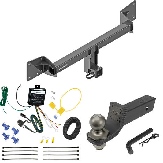 Fits 2018-2022 Audi SQ5 Trailer Hitch Tow PKG w/ 4-Flat Wiring + Interlock Tactical Starter Kit w/ 2" Drop & 2" Ball By Draw-Tite