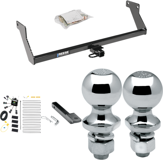 Se adapta al paquete de enganche de remolque Dodge Caliber 2007-2007 con arnés de cableado de 4 contactos planos "sin empalme" + barra de tracción + bola de 1-7/8" + 2" de Reese Towpower