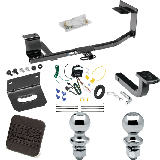 Se adapta al paquete de remolque con enganche para remolque Volkswagen Jetta 2011-2014 con arnés de cableado de 4 planos + barra de tracción + bola de 1-7/8" + 2" + soporte de cableado + cubierta de enganche (para modelos SportWagon) de Reese Towpower