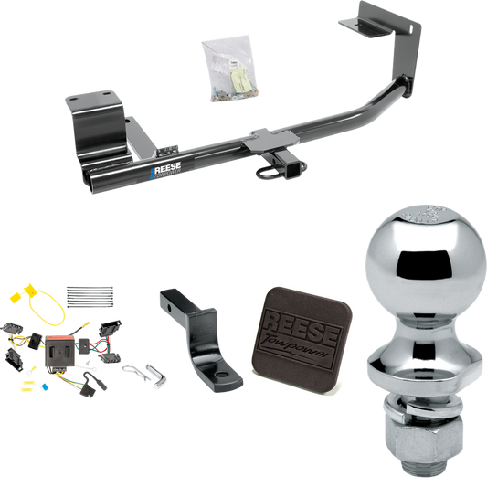 Se adapta al paquete de enganche de remolque Volkswagen Jetta 2015-2018 con arnés de cableado plano de 4 + barra de tracción + bola de 1-7/8" + cubierta de enganche (para modelos Sedan, excepto modelos híbridos y TDI) de Reese Towpower