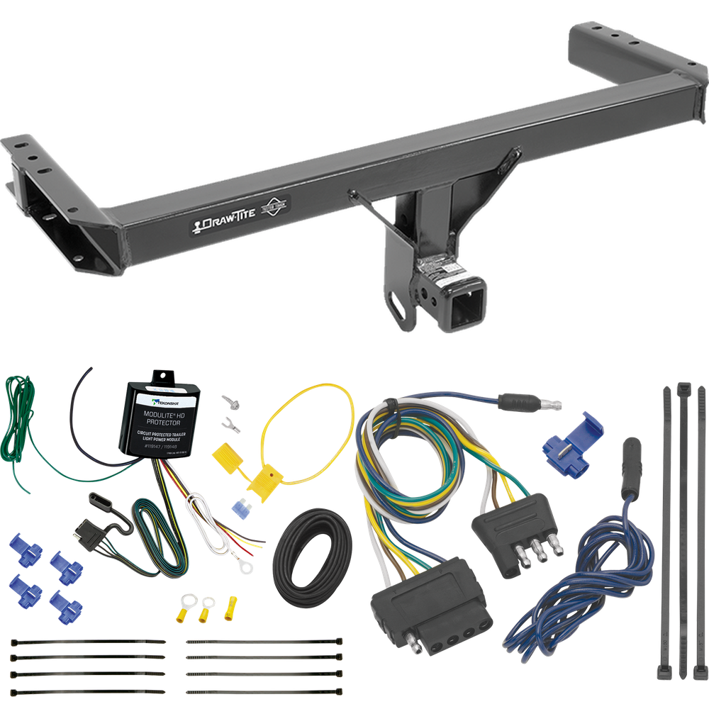 Fits 2013-2017 Audi Q5 Trailer Hitch Tow PKG w/ 5-Flat Wiring Harness By Draw-Tite