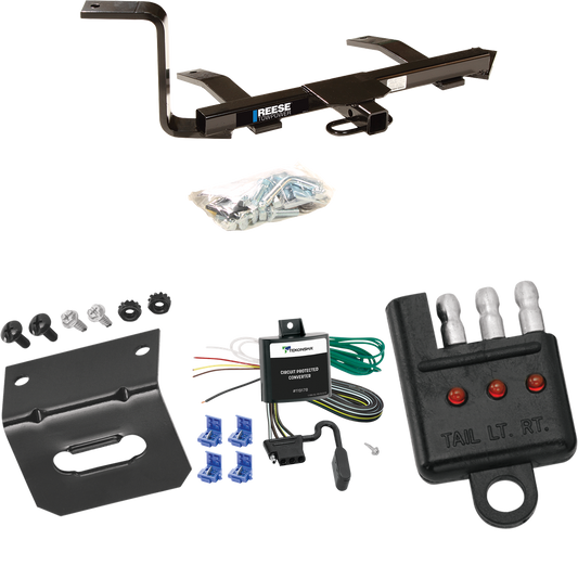 Fits 2007-2009 Volkswagen Jetta City Trailer Hitch Tow PKG w/ 4-Flat Wiring Harness + Bracket + Tester (For Sedan, (Canada Only) Models) By Reese Towpower