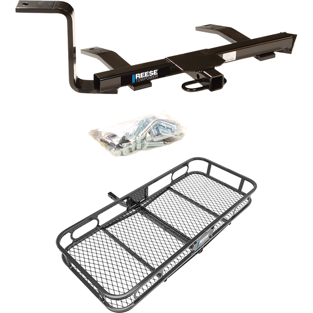 Fits 2007-2009 Volkswagen Jetta City Trailer Hitch Tow PKG w/ 48" x 20" Cargo Carrier Rack (For Sedan, (Canada Only) Models) By Reese Towpower