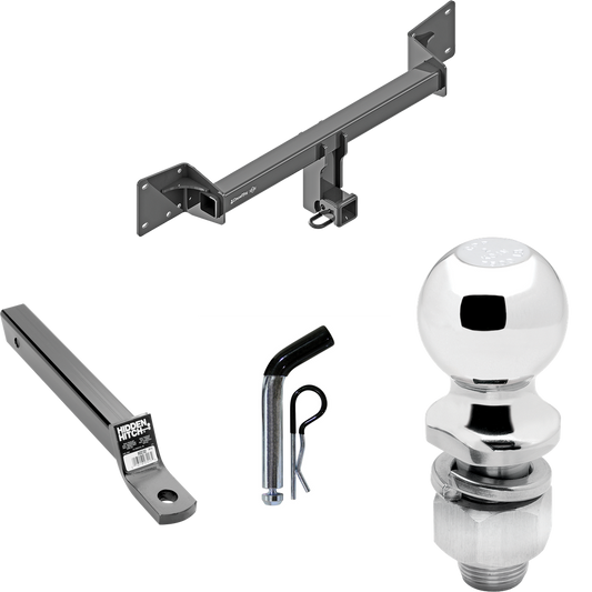 Se adapta al paquete de enganche de remolque Audi SQ5 2018-2022 con soporte de bola extendido de 16" de largo con caída de 2" + pasador/clip + bola de 2" de Draw-Tite