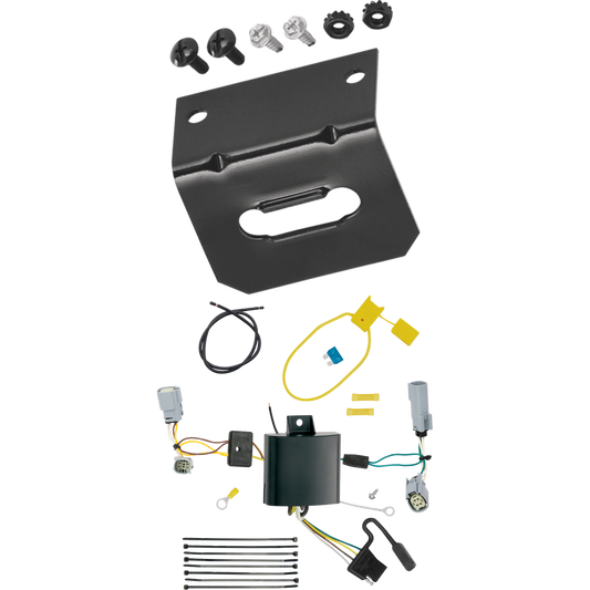 Se adapta al arnés de cableado del remolque del extremo del vehículo de 4 planos Dodge Challenger 2015-2023 + soporte de cableado de Tekonsha