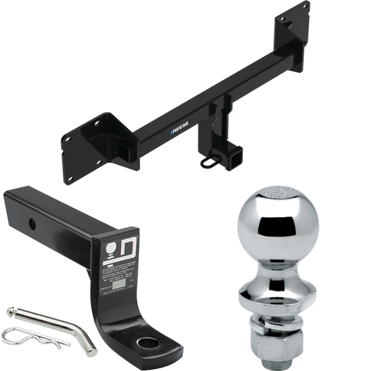 Fits 2021-2022 Mercedes-Benz GLE350 Trailer Hitch Tow PKG w/ Ball Mount w/ 4" Drop + 1-7/8" Ball By Reese Towpower