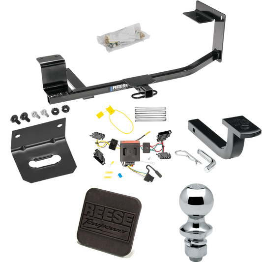 Se adapta al paquete de remolque con enganche para remolque Volkswagen Jetta 2011-2014 con arnés de cableado plano de 4 + barra de tracción + bola de 1-7/8" + soporte de cableado + cubierta de enganche (para modelos sedán) de Reese Towpower