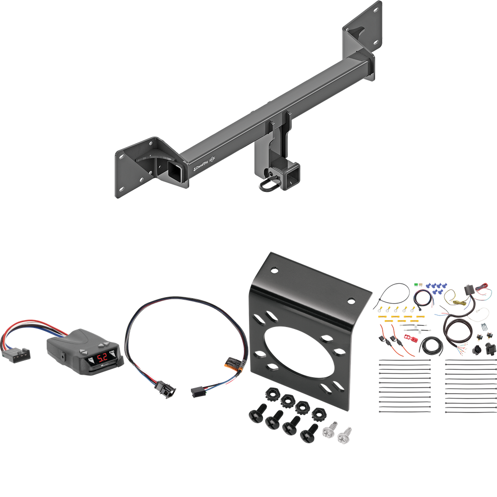 Fits 2018-2023 Audi SQ5 Trailer Hitch Tow PKG w/ Tekonsha Brakeman IV Brake Control + Plug & Play BC Adapter + 7-Way RV Wiring By Draw-Tite