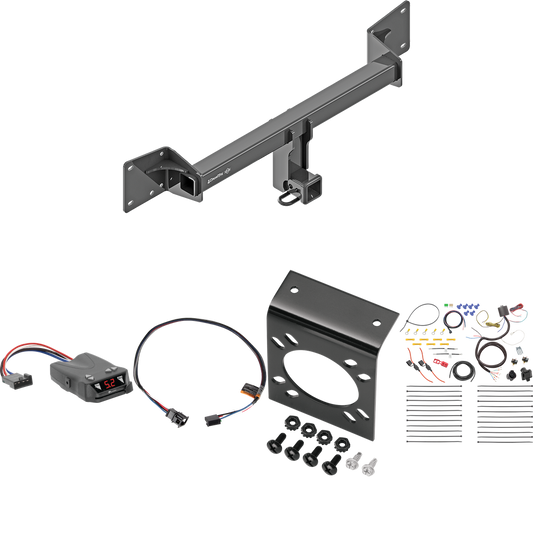 Fits 2018-2023 Audi SQ5 Trailer Hitch Tow PKG w/ Tekonsha Brakeman IV Brake Control + Plug & Play BC Adapter + 7-Way RV Wiring By Draw-Tite