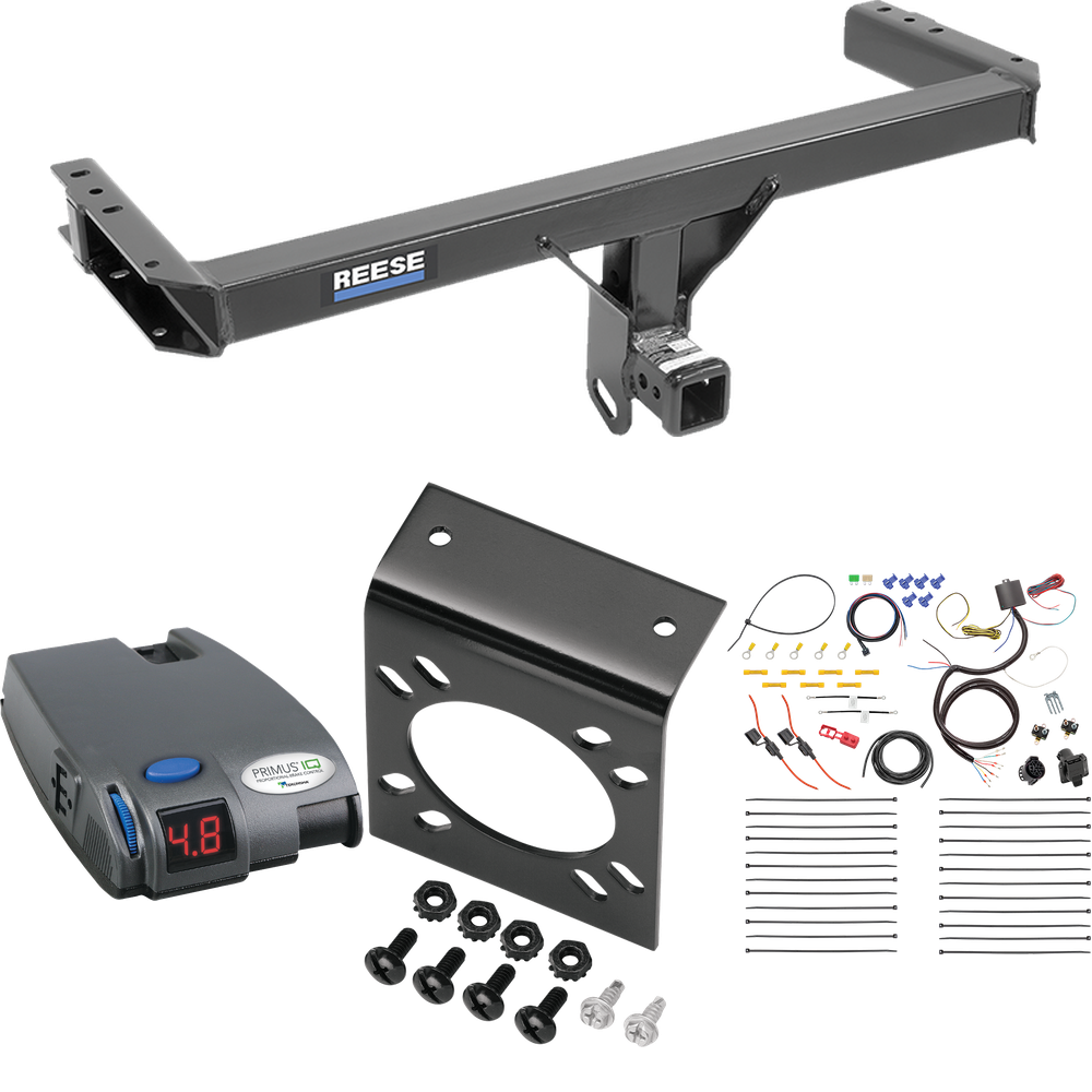 Fits 2013-2017 Audi Q5 Trailer Hitch Tow PKG w/ Tekonsha Primus IQ Brake Control + 7-Way RV Wiring By Reese Towpower