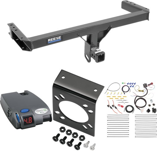 Fits 2013-2017 Audi Q5 Trailer Hitch Tow PKG w/ Tekonsha Primus IQ Brake Control + 7-Way RV Wiring By Reese Towpower