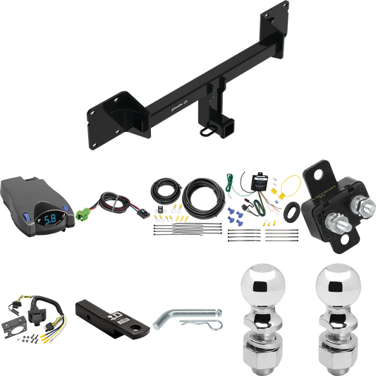 Fits 2021-2022 Mercedes-Benz GLE350 Trailer Hitch Tow PKG w/ Tekonsha Prodigy P2 Brake Control + Plug & Play BC Adapter + 7-Way RV Wiring + 2" & 2-5/16" Ball & Drop Mount By Draw-Tite