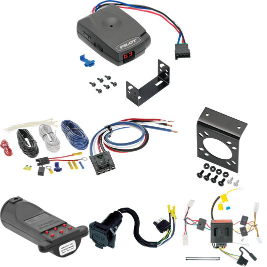 Fits 2011-2014 Dodge Charger 7-Way RV Wiring + Pro Series Pilot Brake Control + Generic BC Wiring Adapter + 7-Way Tester and Trailer Emulator By Tekonsha