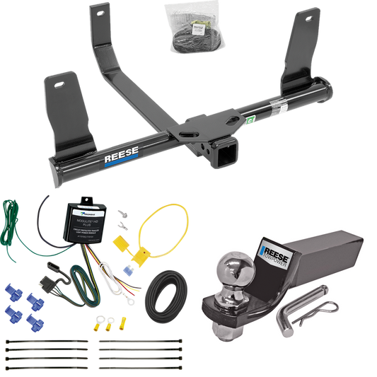 Fits 2010-2015 Mercedes-Benz GLK350 Trailer Hitch Tow PKG w/ 4-Flat Wiring + Starter Kit Ball Mount w/ 2" Drop & 2" Ball By Reese Towpower