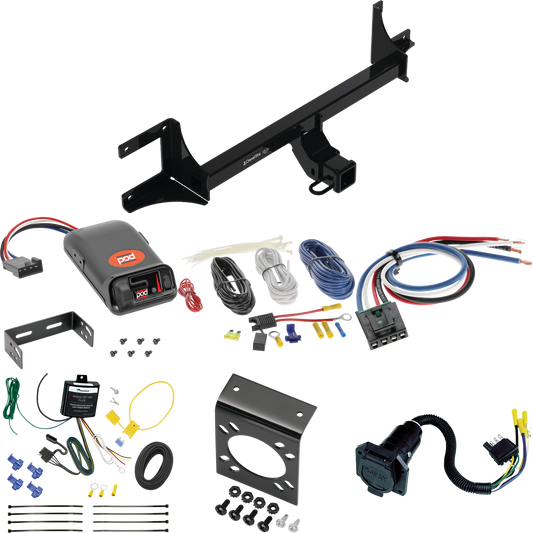 Fits 2021-2023 Volkswagen ID.4 Trailer Hitch Tow PKG w/ Pro Series POD Brake Control + Generic BC Wiring Adapter + 7-Way RV Wiring By Draw-Tite