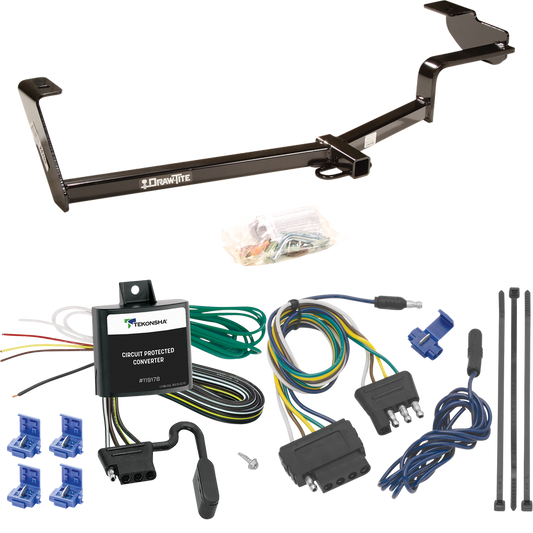 Fits 2006-2011 Honda Civic Trailer Hitch Tow PKG w/ 5-Flat Wiring Harness (For Hybrid Models) By Draw-Tite