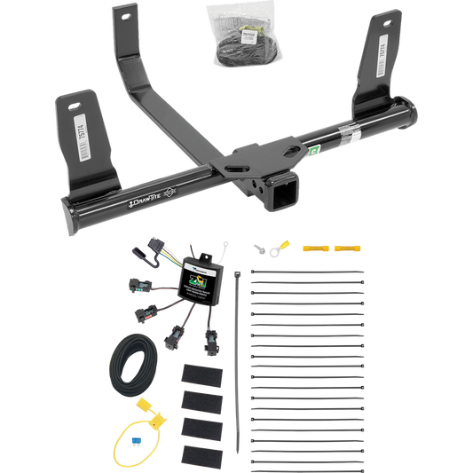 Fits 2010-2015 Mercedes-Benz GLK350 Trailer Hitch Tow PKG w/ 4-Flat Zero Contact "No Splice" Wiring Harness By Draw-Tite