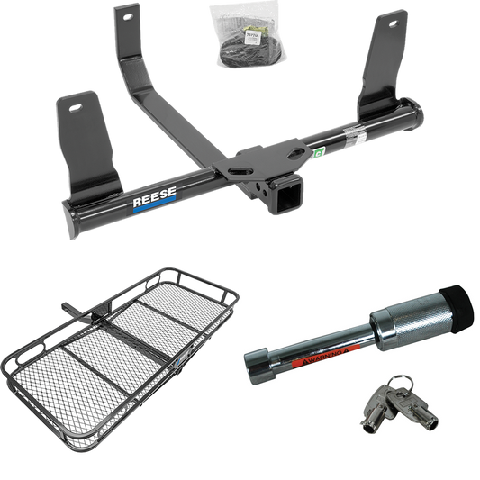 Fits 2010-2015 Mercedes-Benz GLK350 Trailer Hitch Tow PKG w/ 60" x 24" Cargo Carrier + Hitch Lock By Reese Towpower