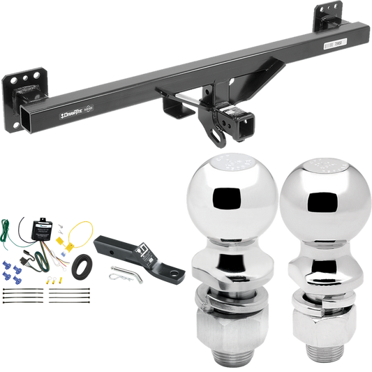 Fits 2011-2018 Porsche Cayenne Trailer Hitch Tow PKG w/ 4-Flat Wiring + Ball Mount w/ 2" Drop + 2" Ball + 2-5/16" Ball By Draw-Tite