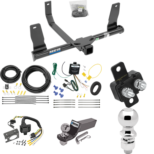 Fits 2010-2015 Mercedes-Benz GLK350 Trailer Hitch Tow PKG w/ 7-Way RV Wiring + 2" & 2-5/16" Ball + Drop Mount By Reese Towpower