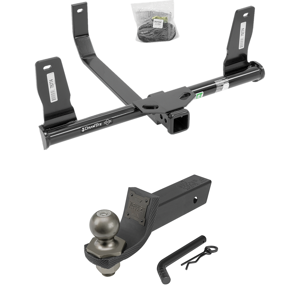 Fits 2010-2015 Mercedes-Benz GLK350 Trailer Hitch Tow PKG + Interlock Tactical Starter Kit w/ 2" Drop & 2" Ball By Draw-Tite