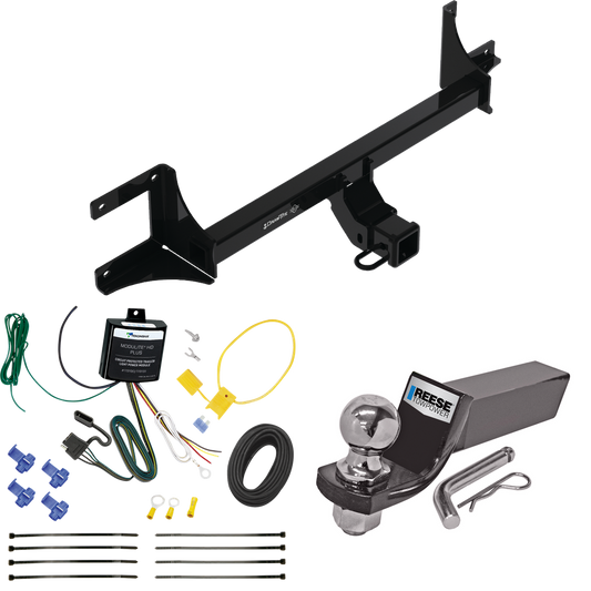 Se adapta al paquete de remolque de enganche de remolque Volkswagen ID.4 2021-2023 con cableado plano de 4 + kit de montaje de bola de inicio con caída de 2" y bola de 2" de Draw-Tite