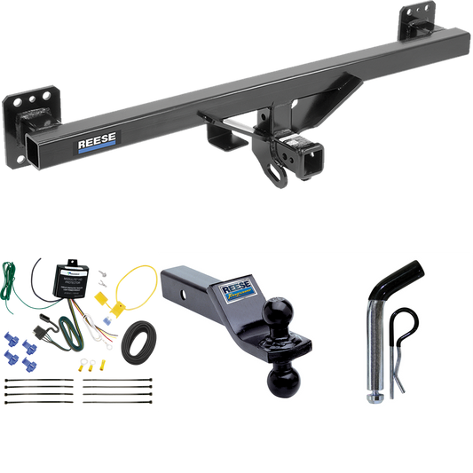 Fits 2007-2016 Audi Q7 Trailer Hitch Tow PKG w/ 4-Flat Wiring + Dual Ball Ball Mount 1-7/8" & 2" Trailer Balls + Pin/Clip By Reese Towpower