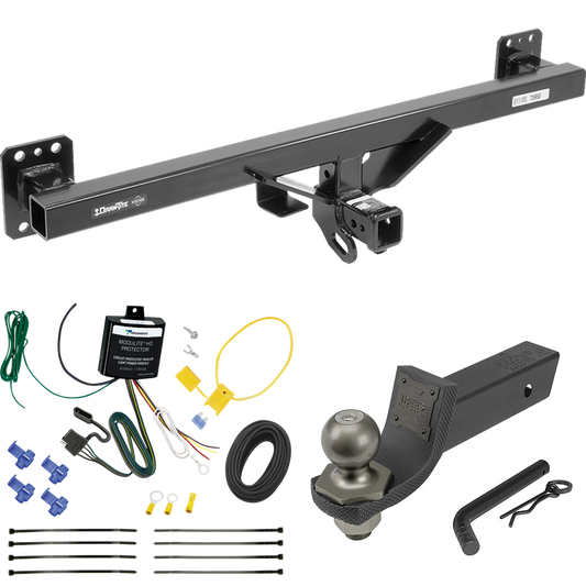 Fits 2011-2018 Porsche Cayenne Trailer Hitch Tow PKG w/ 4-Flat Wiring + Interlock Tactical Starter Kit w/ 2" Drop & 2" Ball By Draw-Tite