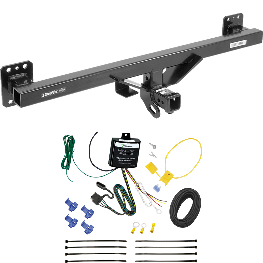 Fits 2011-2018 Porsche Cayenne Trailer Hitch Tow PKG w/ 4-Flat Wiring Harness By Draw-Tite