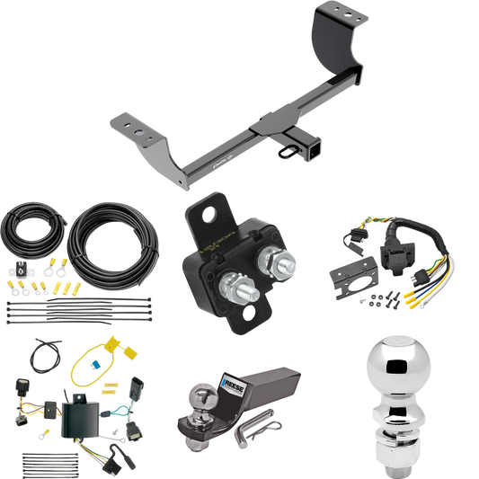 Se adapta al paquete de enganche de remolque Dodge Charger 2015-2023 con cableado RV de 7 vías + bola de 2" y 2-5/16" + soporte de caída de Draw-Tite