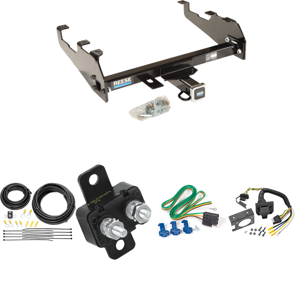 Fits 1981-1993 Dodge W250 Trailer Hitch Tow PKG w/ 7-Way RV Wiring (For w/Deep Drop Bumper Models) By Reese Towpower