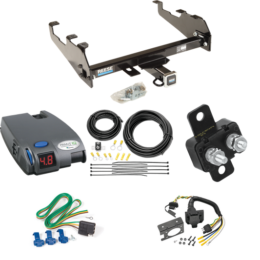 Fits 1978-1986 Ford Bronco Trailer Hitch Tow PKG w/ Tekonsha Primus IQ Brake Control + 7-Way RV Wiring (For w/Deep Drop Bumper Models) By Reese Towpower