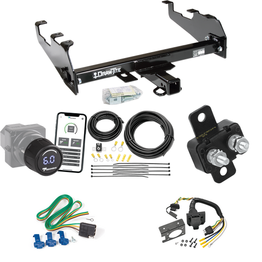 Se adapta al paquete de remolque con enganche para remolque Dodge D250 1981-1985 con control de freno inalámbrico Bluetooth Tekonsha Prodigy iD + cableado RV de 7 vías (para modelos con parachoques de caída profunda) de Draw-Tite