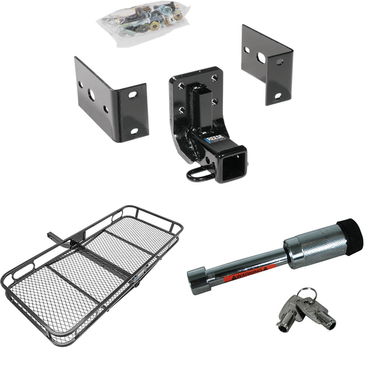 Fits 1999-2001 Mercedes-Benz ML430 Trailer Hitch Tow PKG w/ 60" x 24" Cargo Carrier + Hitch Lock By Reese Towpower