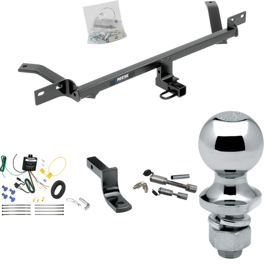 Fits 2016-2017 Volkswagen GTI Trailer Hitch Tow PKG w/ 4-Flat Wiring Harness + Draw-Bar + 1-7/8" Ball + Dual Hitch & Coupler Locks By Reese Towpower