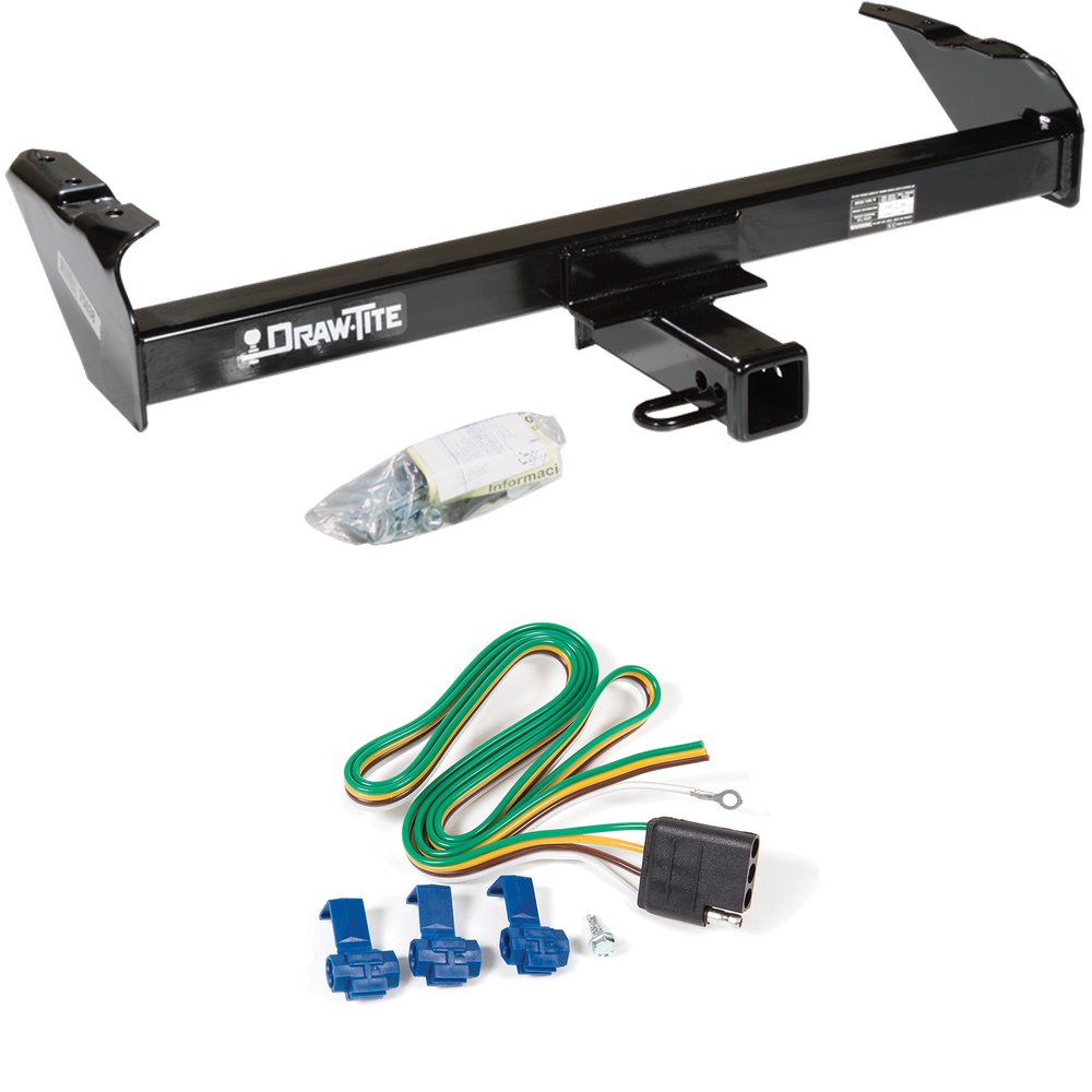 Fits 1980-1983 Ford F-100 Trailer Hitch Tow PKG w/ 4-Flat Wiring Harness (Excludes: w/Custom Fascia Models) By Draw-Tite