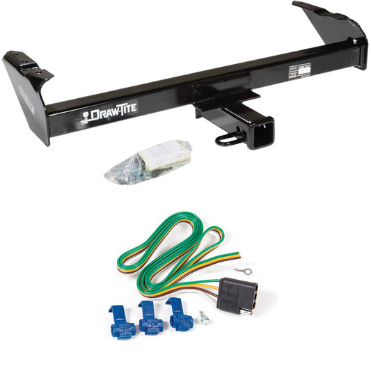 Fits 1980-1983 Ford F-100 Trailer Hitch Tow PKG w/ 4-Flat Wiring Harness (Excludes: w/Custom Fascia Models) By Draw-Tite