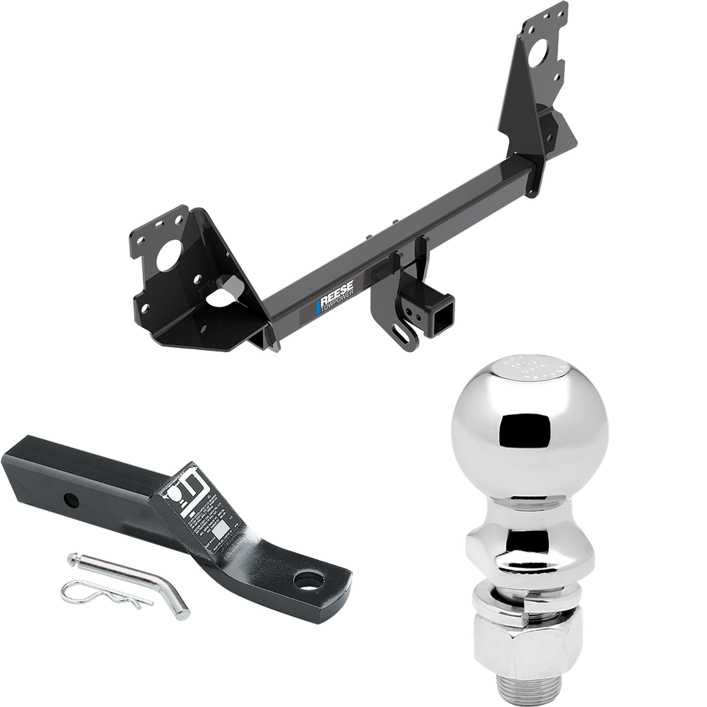 Fits 2017-2023 Audi Q7 Trailer Hitch Tow PKG w/ Ball Mount w/ 2" Drop + 2-5/16" Ball By Reese Towpower