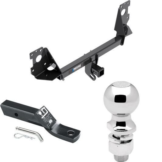 Fits 2017-2023 Audi Q7 Trailer Hitch Tow PKG w/ Ball Mount w/ 2" Drop + 2-5/16" Ball By Reese Towpower