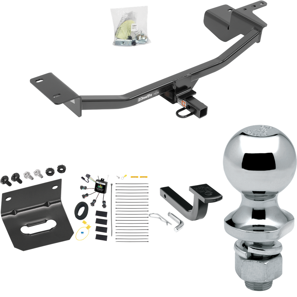 Se adapta al paquete de enganche de remolque Volkswagen GTI 2010-2012 con arnés de cableado de 4 contactos planos "sin empalme" + barra de tracción + bola de 1-7/8" + soporte de cableado (para modelos Hatchback, (sólo Canadá)) por Draw -Tita