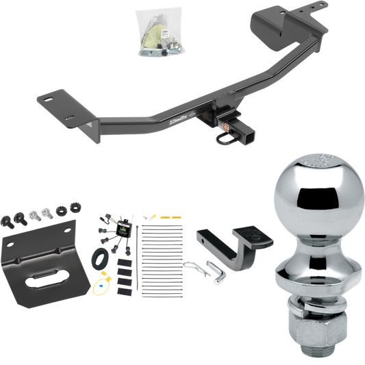 Se adapta al paquete de enganche de remolque Volkswagen GTI 2010-2012 con arnés de cableado de 4 contactos planos "sin empalme" + barra de tracción + bola de 1-7/8" + soporte de cableado (para modelos Hatchback, (sólo Canadá)) por Draw -Tita