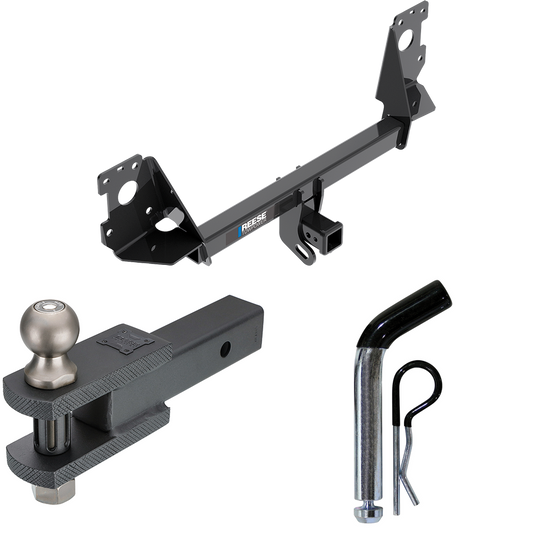 Fits 2017-2023 Audi Q7 Trailer Hitch Tow PKG w/ Clevis Hitch Ball Mount w/ 2" Ball + Pin/Clip By Reese Towpower