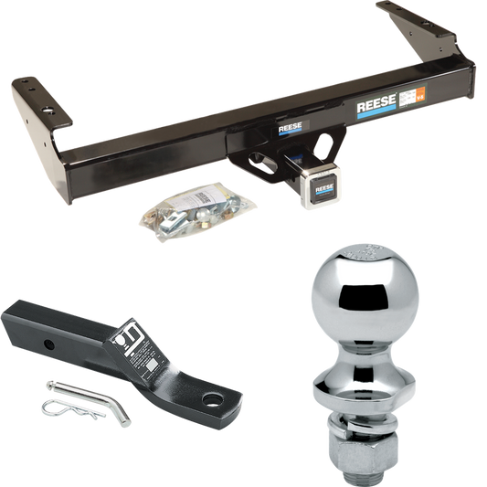 Fits 1987-1996 Ford F-250 Trailer Hitch Tow PKG w/ Ball Mount w/ 2" Drop + 1-7/8" Ball By Reese Towpower